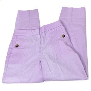 J. Crew Factory | Purple Linen Cotton Blend Sailor Pants NWT Womens 2